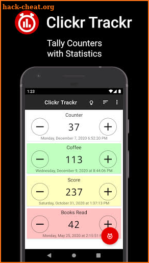 Clickr Trackr - Tally Counter with Statistics screenshot