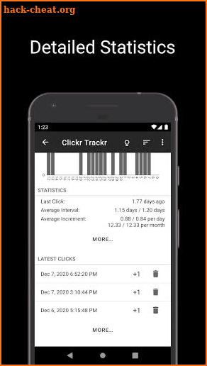 Clickr Trackr - Tally Counter with Statistics screenshot