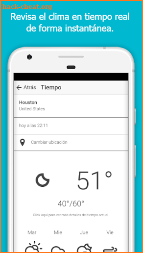 clima de houston screenshot