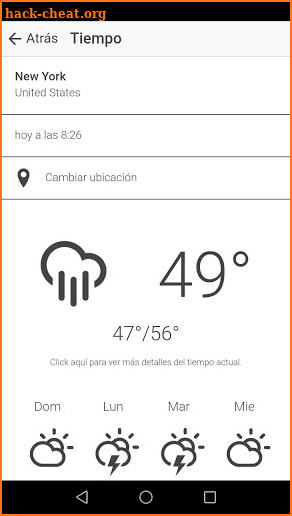 clima de new york screenshot