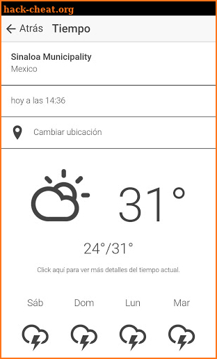 clima de sinaloa screenshot