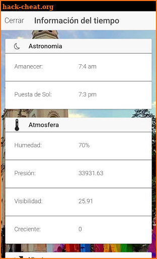 clima de sinaloa screenshot