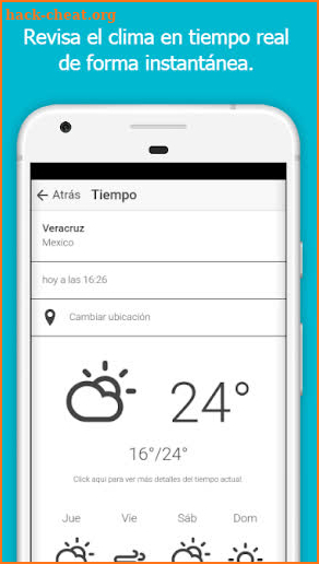 clima de veracruz screenshot