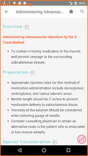 Clinical Nursing Skills - Step-by-step directions screenshot