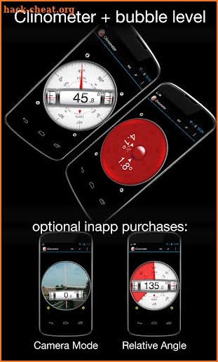 Clinometer + bubble level screenshot