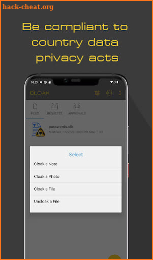 Cloak Encrypt screenshot