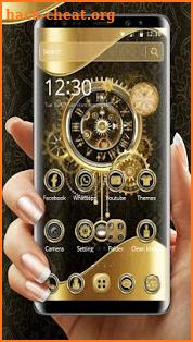 Clock Luxury Gold Theme screenshot