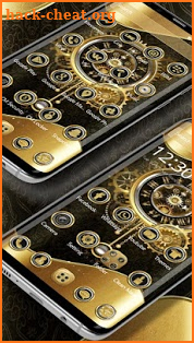 Clock Luxury Gold Theme screenshot