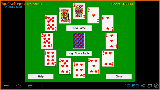 Clock Solitaire screenshot