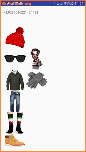 Clothes chooser screenshot