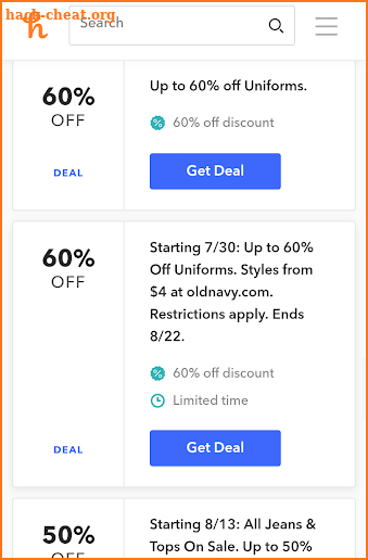 Clothing Coupons for Old Navy screenshot