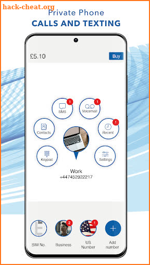 Cloud SIM: Second Phone Number, Calling & Texting screenshot