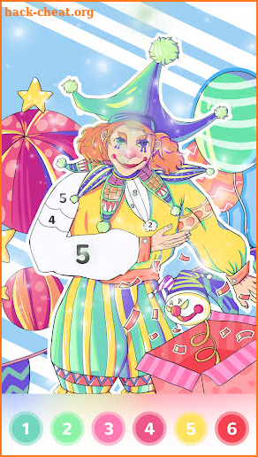 Clown Coloring Book - color by number paint games screenshot