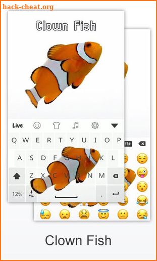 Clown Fish Live Keyboard Theme screenshot