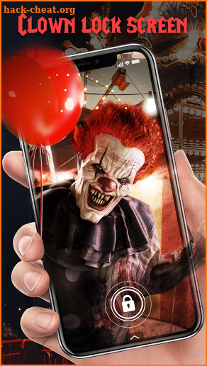 Clown lock screen screenshot