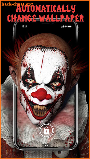 Clown lock screen screenshot