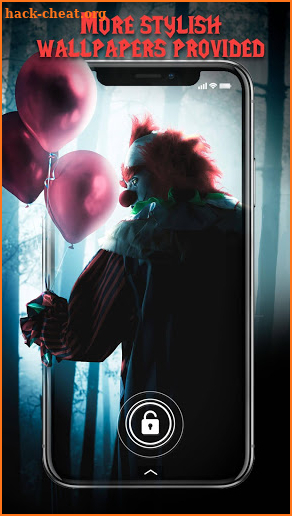 Clown lock screen screenshot