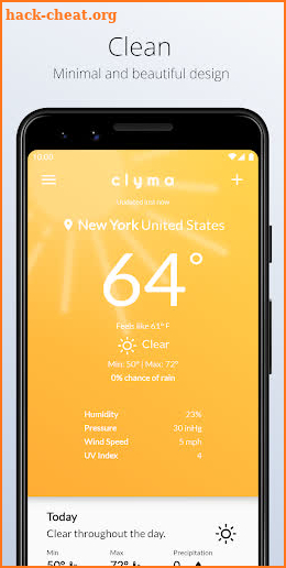 Clyma Weather: Simple, Multi-source and Accurate screenshot