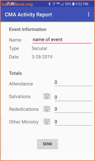 CMA Acitivity Report screenshot