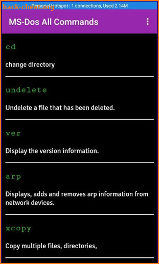 CMD all commands screenshot