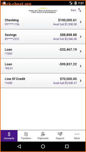 Cmty Bank Pleasant Hill Mobile screenshot