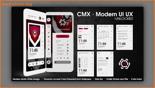 CMX - Modern UI UX · KLWP Theme screenshot