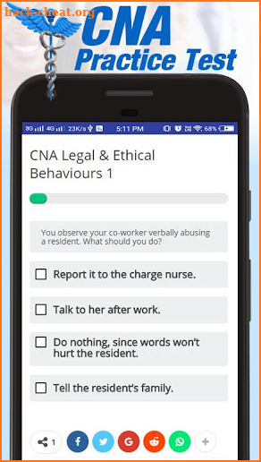 CNA Practice Test screenshot