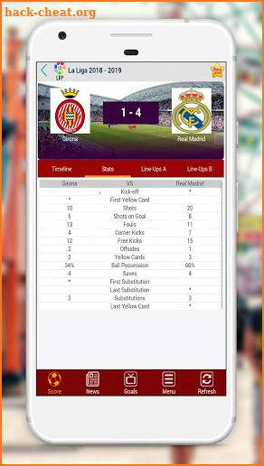 CoalaScore - LiveScore soccer: 2018 - 2019 screenshot