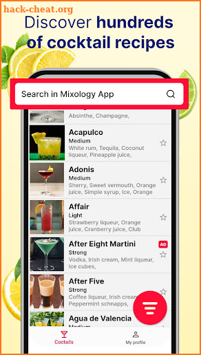 Cocktail Recipes Mixology App screenshot