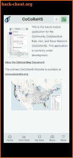 CoCoRaHS screenshot