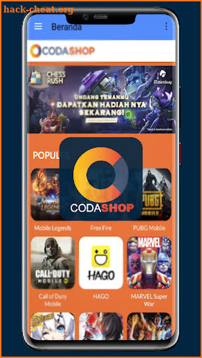 CodaShop App Topup Voucher Game Online screenshot