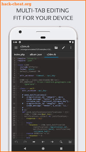 Code Editor screenshot