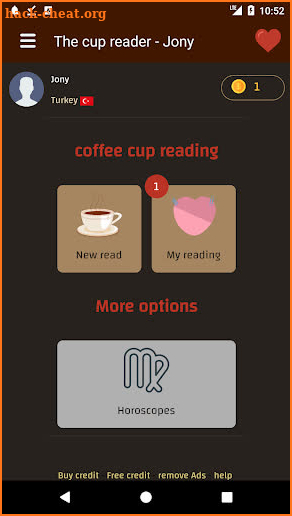 Coffee Cup Readings screenshot