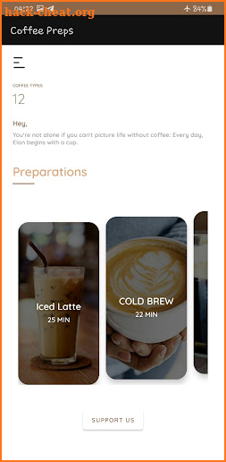 coffee preps screenshot