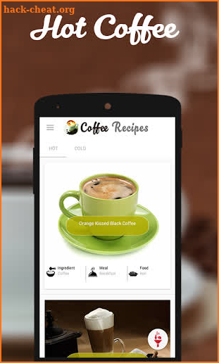 Coffee Recipes - Espresso, Latte and Cappuccino screenshot