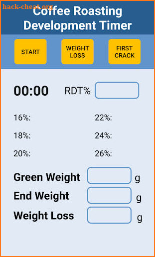 Coffee Roasting Development Timer screenshot