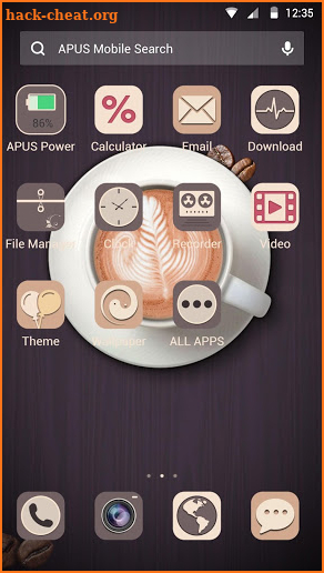 Coffee time APUS Launcher Theme screenshot