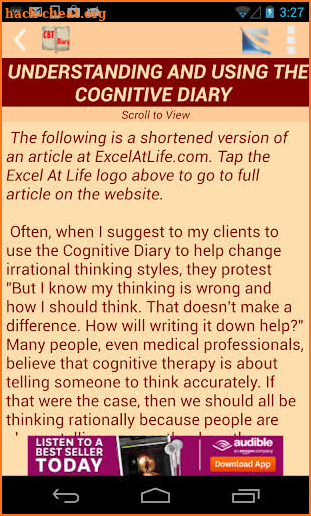 Cognitive Diary CBT Self-Help screenshot