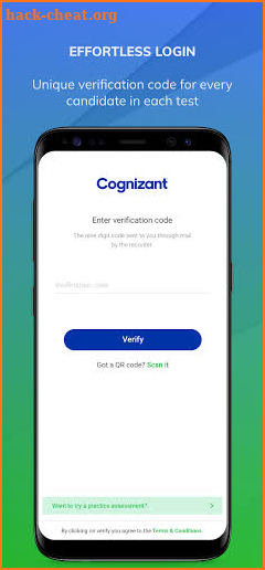 Cognizant Digital Interview Application screenshot