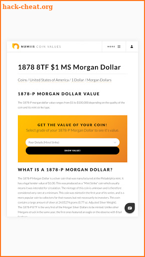 Coin Finder, Coin Identifier and Value - Numiis screenshot