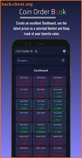 Coin Order Book screenshot