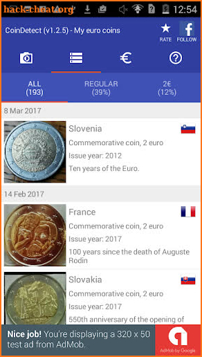 CoinDetect: Euro coin detector screenshot