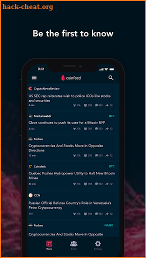 Coinfeed screenshot