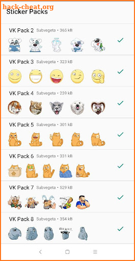 Coletânea stickers do VK Wpp screenshot