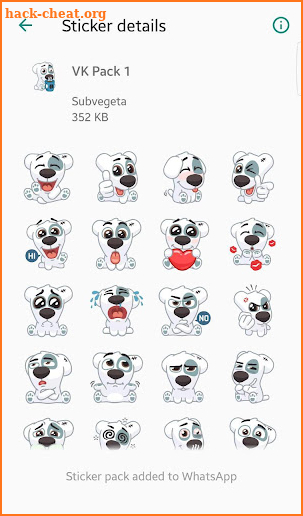 Coletânea stickers do VK Wpp screenshot