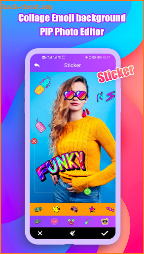 Collage Emoji background PIP Photo Editor screenshot