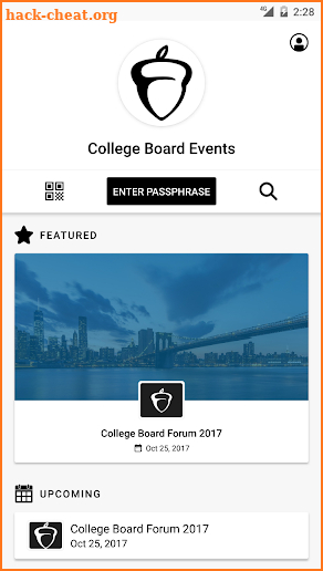 College Board Events screenshot