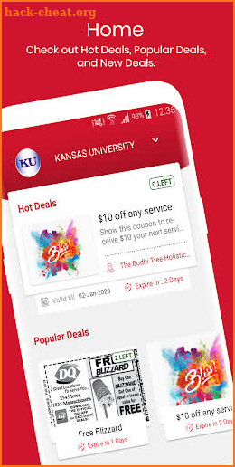 College Coupons screenshot