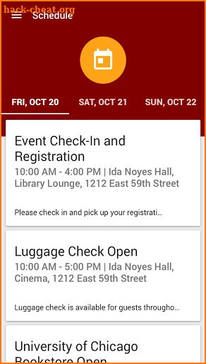 College Family Programs App screenshot