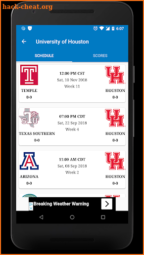 College Football Schedule & Scores screenshot